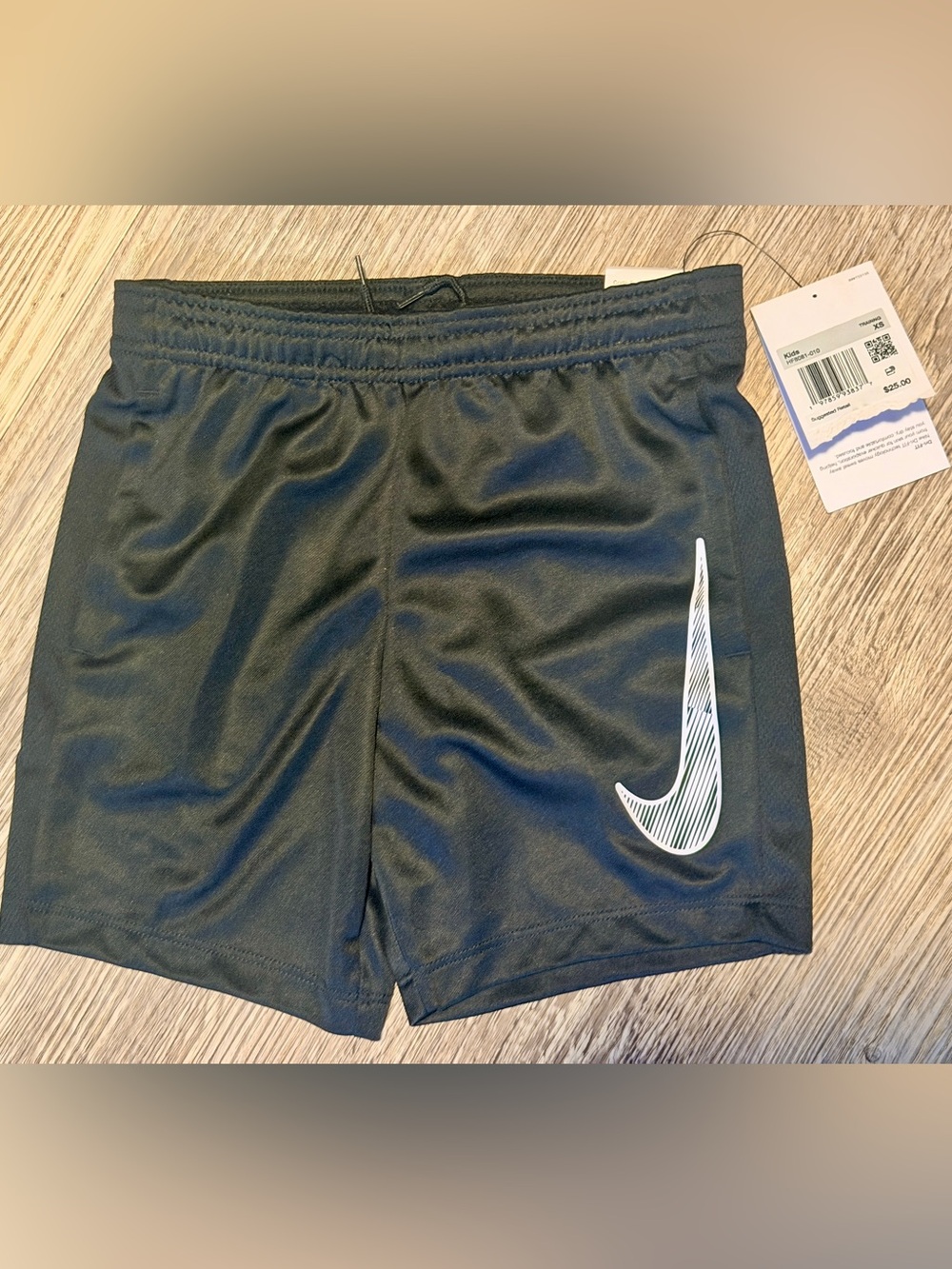 NWT Nike Kids Dri-FIT Training Shorts Black Youth XS (6-7) Athletic